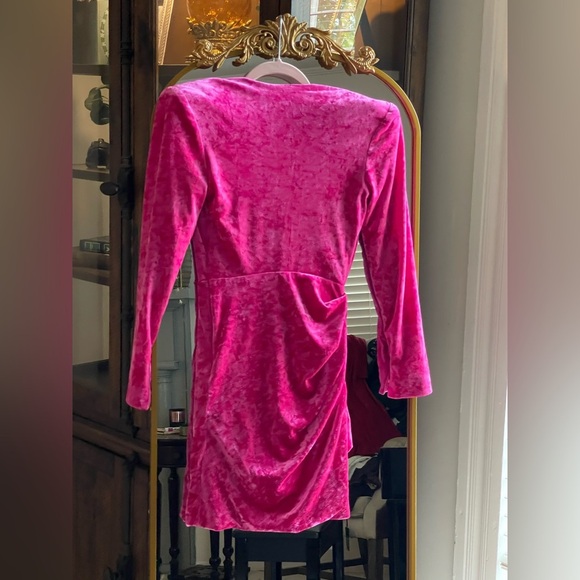 Ronny Kobo Pink Velvet Ryan Mini Party Dress Barbiecore - Picture 10 of 12